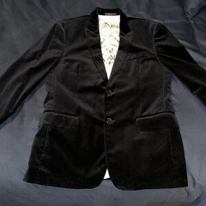 Express Black Velvet Men’s Blazer Suit